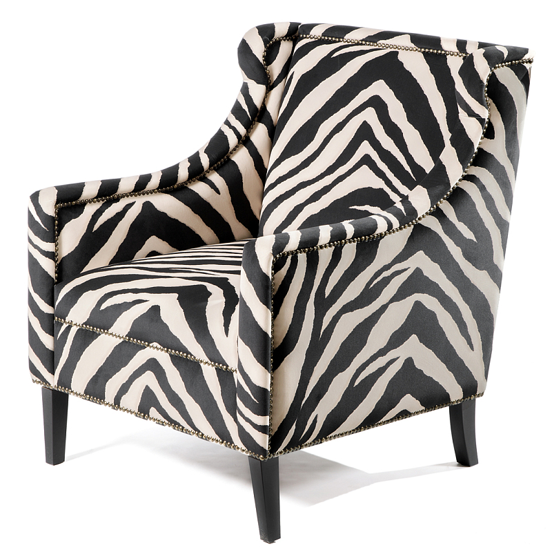 Кресло Chair Jenner Zebra Черно-белый Черный Кресло Chair Jenner Zebra Черно-белый Черный в Липецке | Loft Concept