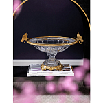 Чаша из прозрачного стекла с бронзовым ободком и фигурками бабочек Eden Garden варинант исполнения - 2 | Loft Concept в Липецке