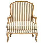 Кресло в полоску в стиле прованс Yvon French Seating Armchair варинант исполнения - 2 | Loft Concept в Липецке
