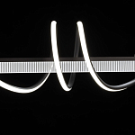 Люстра линейная черного цвета с волнообразным металлическим элементом Luke Lampco Tracer Lamp варинант исполнения - 6 | Loft Concept в Липецке