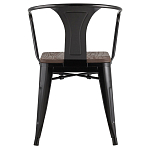 Черный глянцевый стул с сиденьем из натурального дерева TOLIX варинант исполнения - 4 | Loft Concept в Липецке