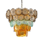 Люстра конусовидная с каскадом из разноцветных круглых подвесов Key Lustar варинант исполнения - 2 | Loft Concept в Липецке