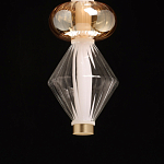 Подвесной светильник с вертикальной композицией из прозрачных и янтарных стеклянных шаров и ромбов Gabriel Scott Luna варинант исполнения - 18 | Loft Concept в Липецке