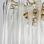 Люстра подвесная круглая в виде ветвей деревьев бронзового цвета с прозрачными подвесками-каплями Droplet Chandelier варинант исполнения - 5 | Loft Concept в Липецке