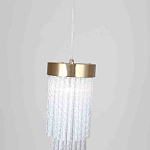 Подвесной светильник с прозрачными стеклянными подвесками и металлическим основанием Nembus варинант исполнения - 2 | Loft Concept в Липецке