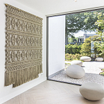 Панно на стену плетеное Макраме бежевый цвет  варинант исполнения - 6 | Loft Concept в Липецке