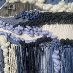 Современное ткачество гобелен в синих оттенках Blue Undine II варинант исполнения - 3 | Loft Concept в Липецке