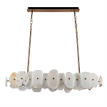 Подвесной светильник с фигурными элементами из белого алебастра Cryptocrystalline Stone варинант исполнения - 3 | Loft Concept в Липецке