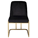 Стул обеденный велюровый черный с золотым каркасом Nobility варинант исполнения - 1 | Loft Concept в Липецке
