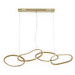 Люстра подвесная с 4-мя асимметричными кольцами золотого цвета Ring Horizontal варинант исполнения - 1 | Loft Concept в Липецке