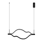 Подвесной светильник волнообразный изогнутый черного цвета 4000К Spiral Lighting варинант исполнения - 2 | Loft Concept в Липецке