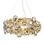 Люстра подвесная из золотых колец 57 см Golden Circles варинант исполнения - 1 | Loft Concept в Липецке