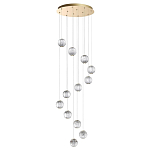 Люстра каскадная с прозрачными шарообразными плафонами Crystal Globule варинант исполнения - 6 | Loft Concept в Липецке