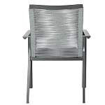 Стул темно-серый с высокой плетеной спинкой и сиденьем Braided Strength варинант исполнения - 4 | Loft Concept в Липецке