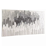 Панно декоративное с ручной росписью Gray Strokes варинант исполнения - 3 | Loft Concept в Липецке