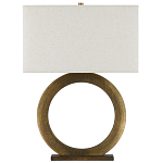 Настольная лампа с корпусом в форме кольца и прямоугольным абажуром French Ring варинант исполнения - 5 | Loft Concept в Липецке