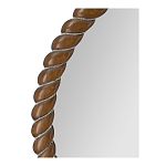 Зеркало круглое с текстурной рамой из натурального дерева  Pine Wall Mirror варинант исполнения - 3 | Loft Concept в Липецке