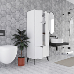 Комод белый с 4-мя дверцами на металлических ножках SPARK MULTIPURPOSE CABINET WHITE варинант исполнения - 5 | Loft Concept в Липецке