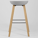 Барный стул на ножках из натурального дерева Boras Grey варинант исполнения - 4 | Loft Concept в Липецке