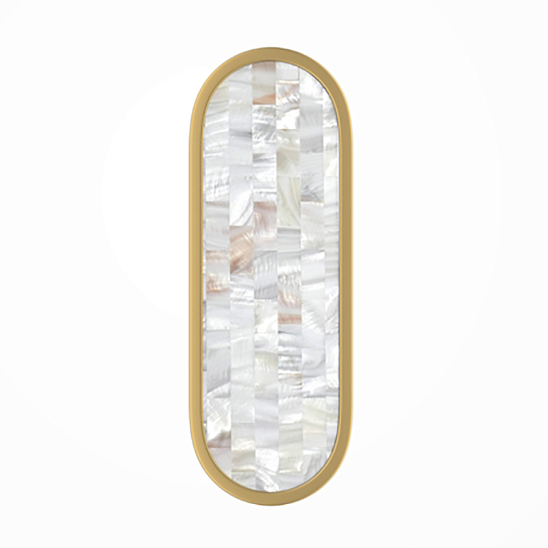 Бра перламутровый Lunaris 30 см Латунь Перламутровый в Липецке | Loft Concept 