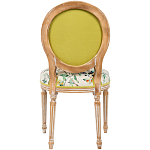 Стул из массива бука бежевый с изображением птиц и цветов Beige Green Chinoiserie Peach Garden Chair варинант исполнения - 2 | Loft Concept в Липецке