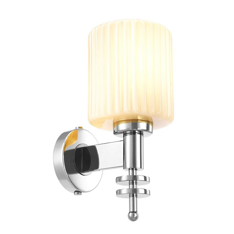 Бра Eichholtz Wall Lamp Ponza Nickel Никель Белый Бра Eichholtz Wall Lamp Ponza Nickel Никель Белый в Липецке | Loft Concept