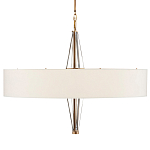 Люстра круглая с белым тканевым абажуром  White Light Diffuser варинант исполнения - 1 | Loft Concept в Липецке