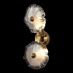 Бра с ветвистыми бронзовыми элементами и стеклянными рифлеными дисками Textured Glass Bra варинант исполнения - 2 | Loft Concept в Липецке