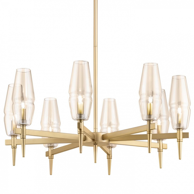 Люстра Polani Chandelier 8 Золотой Янтарь (Amber) Люстра Polani Chandelier 8 Золотой Янтарь (Amber) в Липецке | Loft Concept