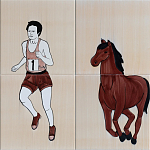 Дизайнерская плитка Конь бегун варинант исполнения - 1 | Loft Concept в Липецке