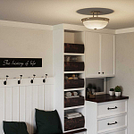 Потолочный светильник со стеклянным плафоном в виде купола Quoizel варинант исполнения - 6 | Loft Concept в Липецке