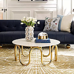 Дизайнерский журнальный столик чёрный с круглой столешницей Arycy варинант исполнения - 3 | Loft Concept в Липецке