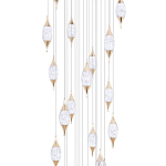 Большая каскадная люстра с хрустальными подвесками Esme Drops Crystal Brass Cascade Chandelier 25 варинант исполнения - 3 | Loft Concept в Липецке