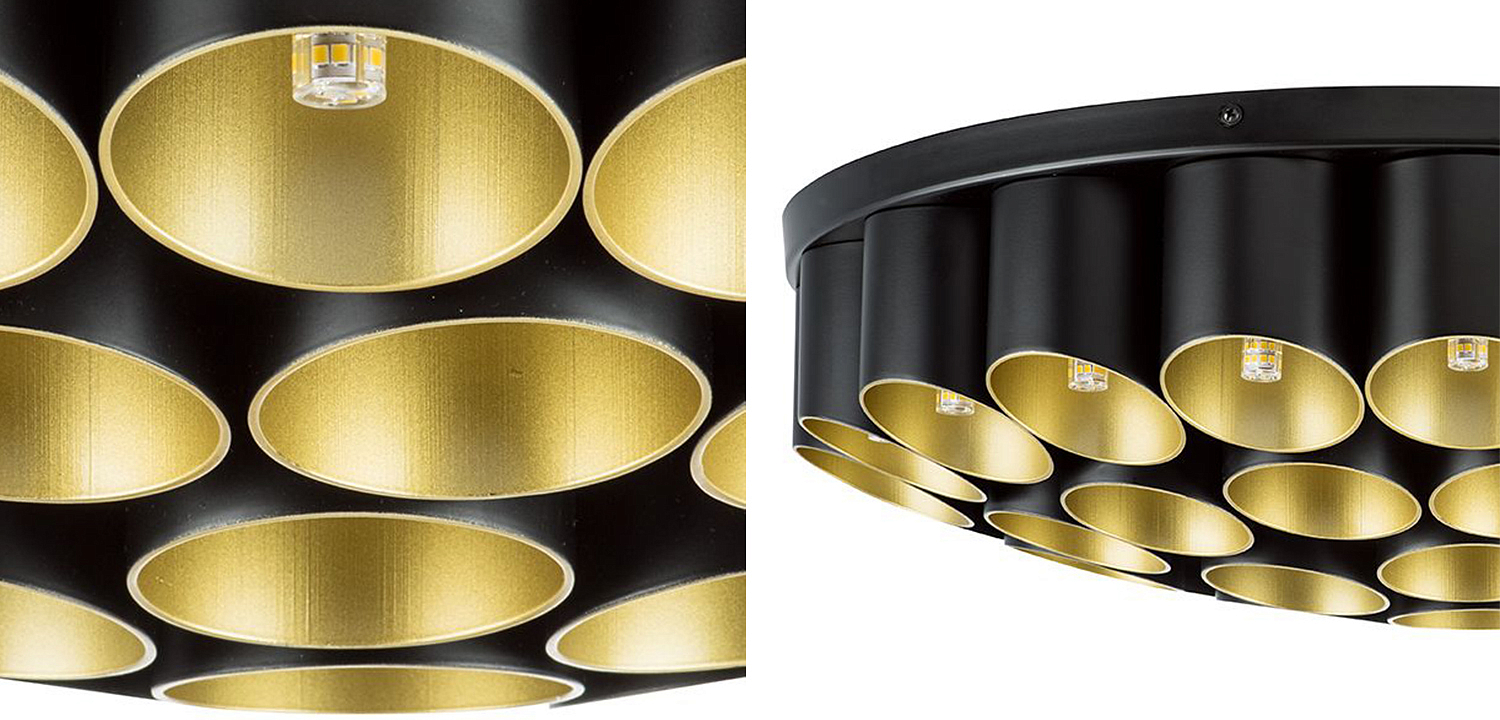 Потолочный светильник Garbi Black Pipe Organ Ceiling Lamp 40 Потолочный светильник Garbi Black Pipe Organ Ceiling Lamp 40 - Loft-Concept в Липецке