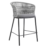 Стул барный с декоративным плетением на спинке и подлокотниках Chair Weave варинант исполнения - 2 | Loft Concept в Липецке