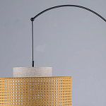 Торшер с декоративным поясом из плетеного бамбука Biuloggicu варинант исполнения - 7 | Loft Concept в Липецке