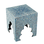 Приставной столик с инкрустацией раковинами устриц Bone Inlay варинант исполнения - 1 | Loft Concept в Липецке