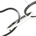 Люстра подвесная  5-ю асимметричными кольцами черного цвета Ring Horizontal варинант исполнения - 2 | Loft Concept в Липецке