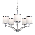 Люстра с белыми стеклянными плафонами в форме цилиндра Feiss варинант исполнения - 1 | Loft Concept в Липецке