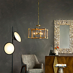 Подвесной светильник в форме фонаря коричневый Brown Eco Lantern варинант исполнения - 2 | Loft Concept в Липецке