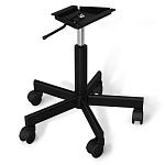 Стул с мягкой розовой обивкой из велюра и подъемно-поворотным механизмом на черных колесиках Harper Pink варинант исполнения - 4 | Loft Concept в Липецке