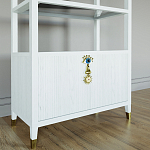 Стеллаж со стеклянными полками Elsa Dreams White варинант исполнения - 2 | Loft Concept в Липецке