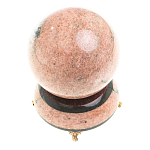 Шар декоративный на подставке из натуральных камней Змеевик и Мрамор Розовый Natural Stone Spheres 10.5 см варинант исполнения - 1 | Loft Concept в Липецке