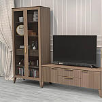 Витрина 2-х дверная с 5-ю полками и 2-мя ящиками Harper Line варинант исполнения - 3 | Loft Concept в Липецке