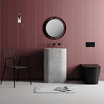 Настенное зеркало круглой формы в черной металлической раме BUBBLE MIRROR BLACK варинант исполнения - 1 | Loft Concept в Липецке