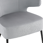 Современное мягкое кресло на металлических ножках Rakush Grey варинант исполнения - 6 | Loft Concept в Липецке