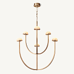 Люстрас 6-ю мраморными плафонами в форме купола Light Warm Light варинант исполнения - 4 | Loft Concept в Липецке