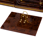 Настольный письменный набор с часами и визитницами из природного камня обсидиана Royal Present варинант исполнения - 2 | Loft Concept в Липецке