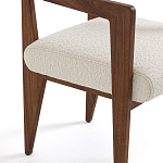 Кресло обеденное Alcove White Boucle из массива ореха варинант исполнения - 5 | Loft Concept в Липецке