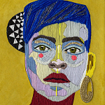 Картина с вышивкой Портрет wall panel People with the yellow ear 1 варинант исполнения - 1 | Loft Concept в Липецке